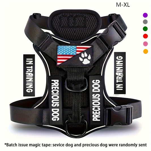 Reflective Dog Harness with Patches for Easy Control