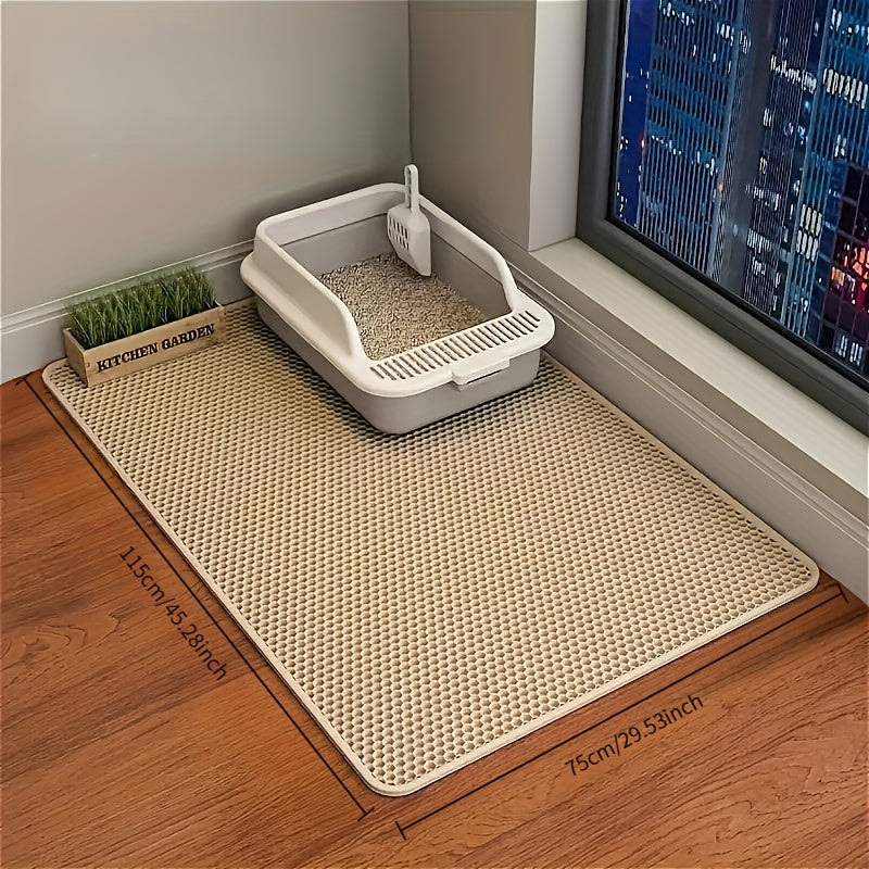 Honeycomb Cat Litter Mat EVA Non Slip Leakproof Easy Clean
