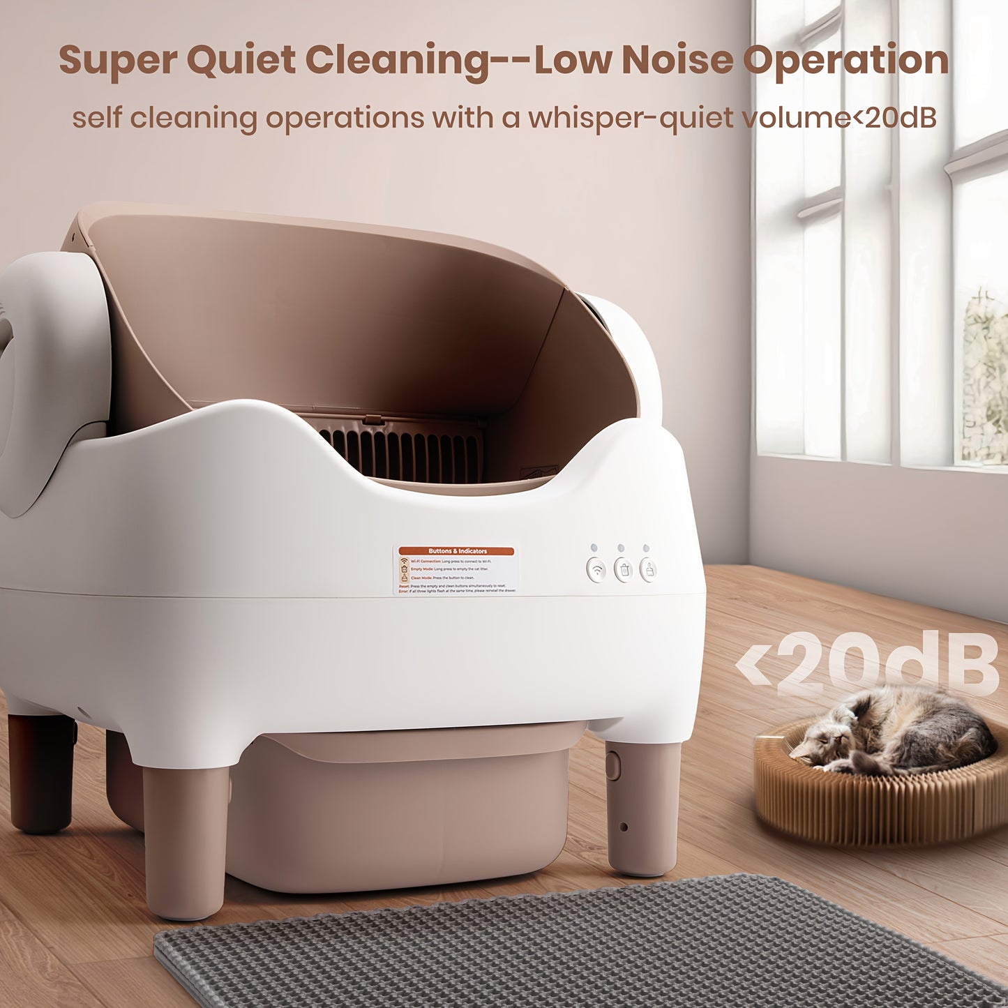 Smart Auto Self Cleaning Cat Litter Box With App Control