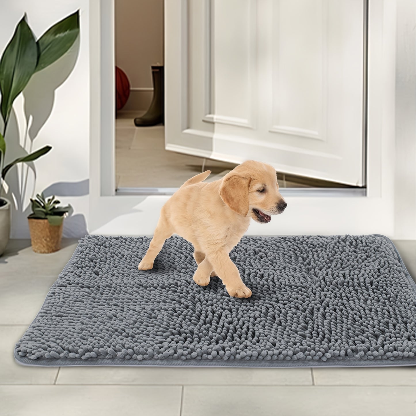 NIUBYAB Highly Absorbent Microfiber Dog Mat Non Slip Washable