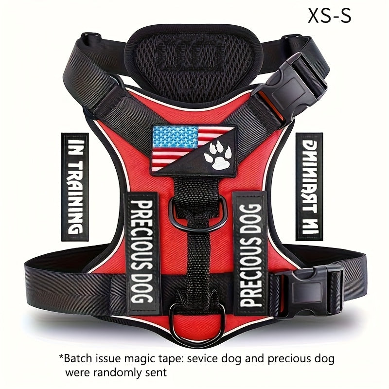 Reflective Dog Harness with Patches for Easy Control