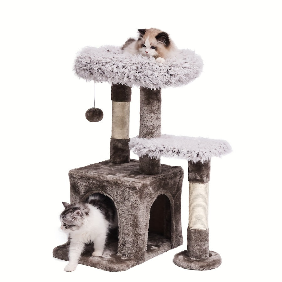 Multi Level Cat Tree Tower With Scratching Posts Indoor