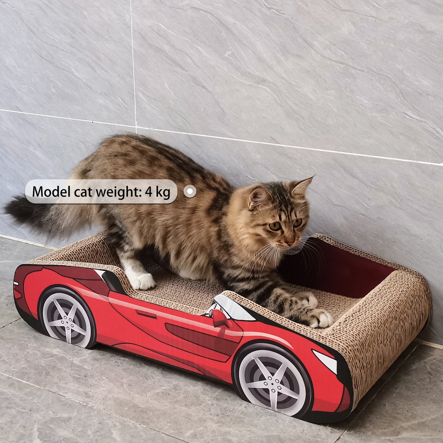 Durable Cardboard Sports Car Cat Scratcher Lounge For Homes