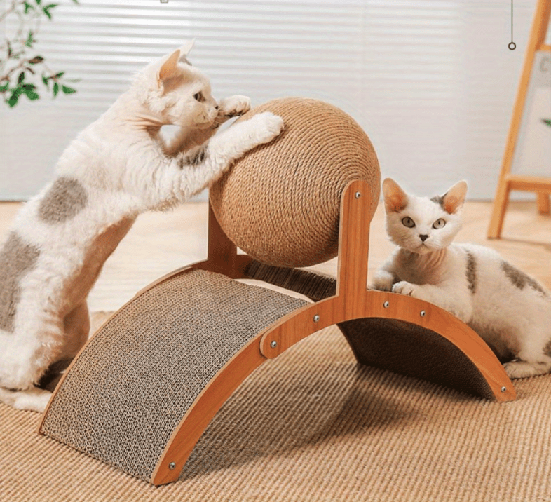 [Wear-resistant Cat Toy] Wear-resistant Cat Scratching Ball Toy | Vertical Cat Toy Cat Scratch Board Corrugated Paper Grinding Claw Board for Self relaxation