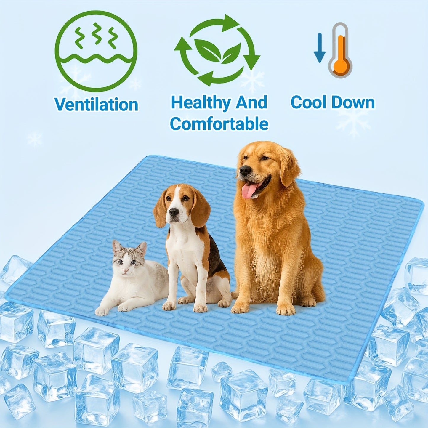 Summer Cooling Mat for Cats and Dogs Keep Pets Comfortable