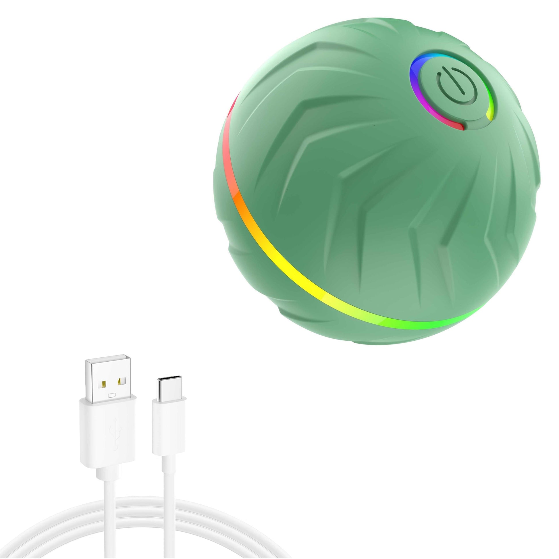 Smart Dog Teasing Ball, Interactive, Random Rolling & Jumping, Colorful Lights, Super Long 4-Hour Life, Includes Charging Cable & Manual, Multi-Surface Rolling & Jumping, Suitable for Tile Floors, Lawns, and Carpets