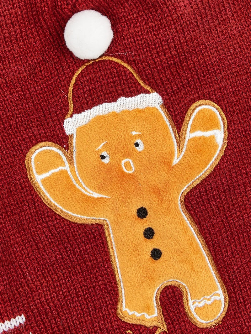 Christmas Santa Claus Knit Dog Sweater Acrylic Winter Pet Apparel