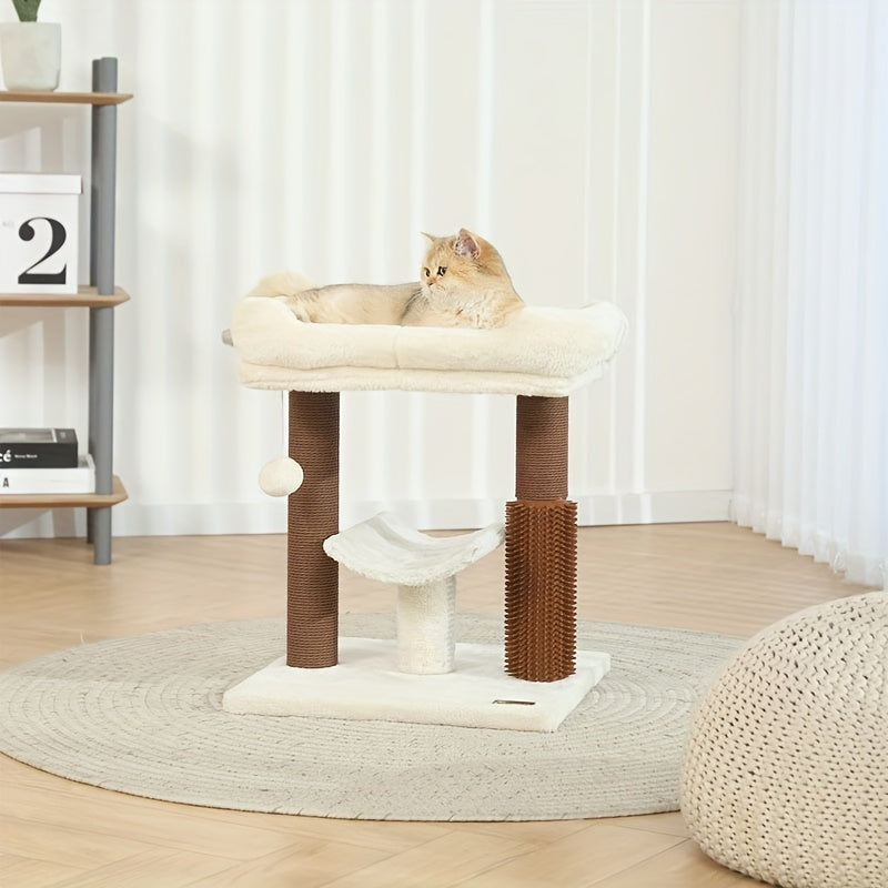 FluffyDream Cat Tree Tower with Cozy Perch and Scratching Post