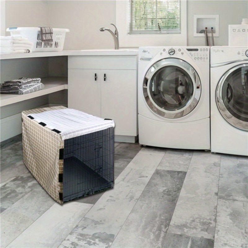 Four Door Privacy Dog Crate Cover Windproof For Wire Crates