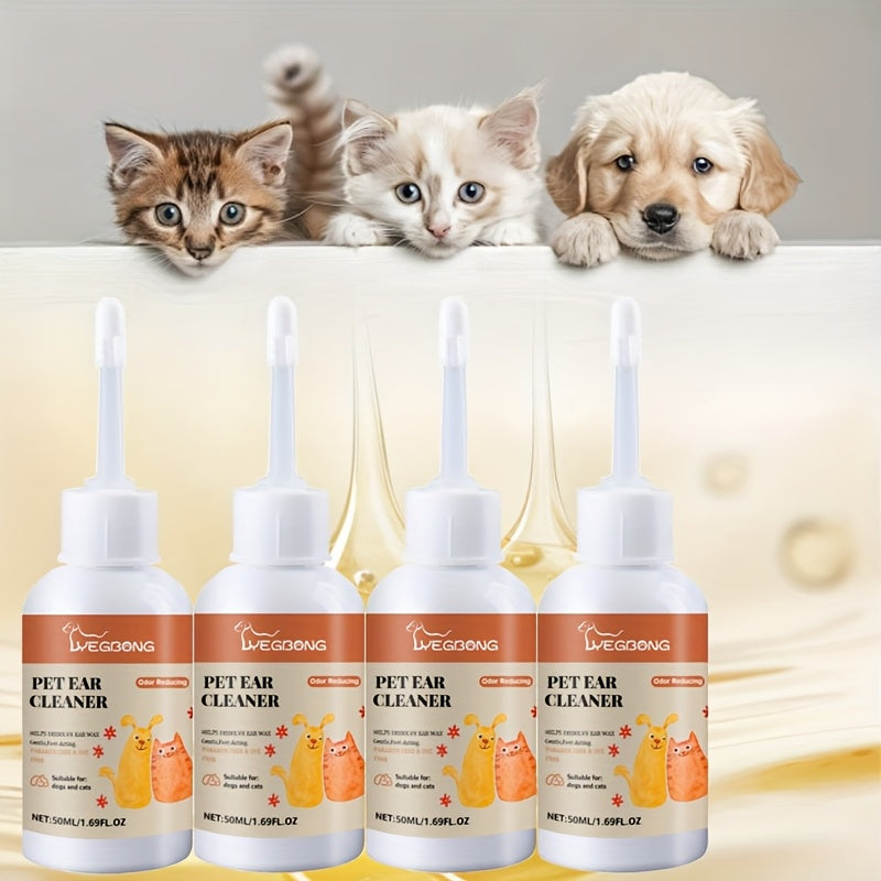 Pet Ear Cleaner Drops For Dogs And Cats Gentle Formula