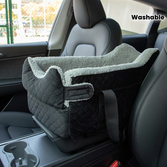 Ultimate Comfort Memory Foam Dog Booster Car Seat Elevated