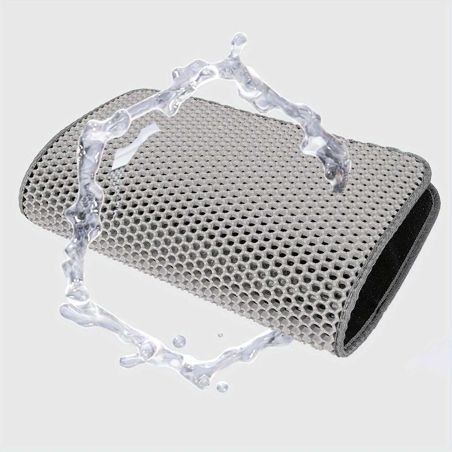 Extra-large Double-layer Litter Mat, Made of Splash-proof and Leak-proof EVA Material to Prevent Litter Scatter. Features Non-slip, Washable,, and Odor-resistant Properties for Easy Cleaning. Ideal for Litter Boxes, the Ultim