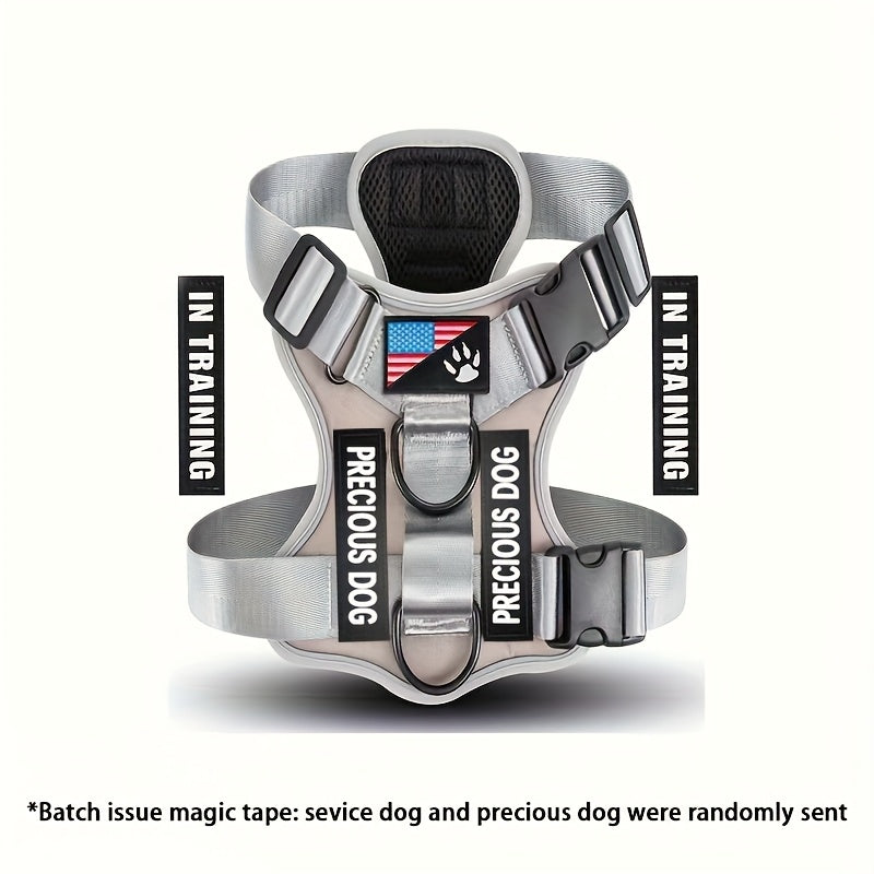 Reflective Dog Harness with Patches for Easy Control