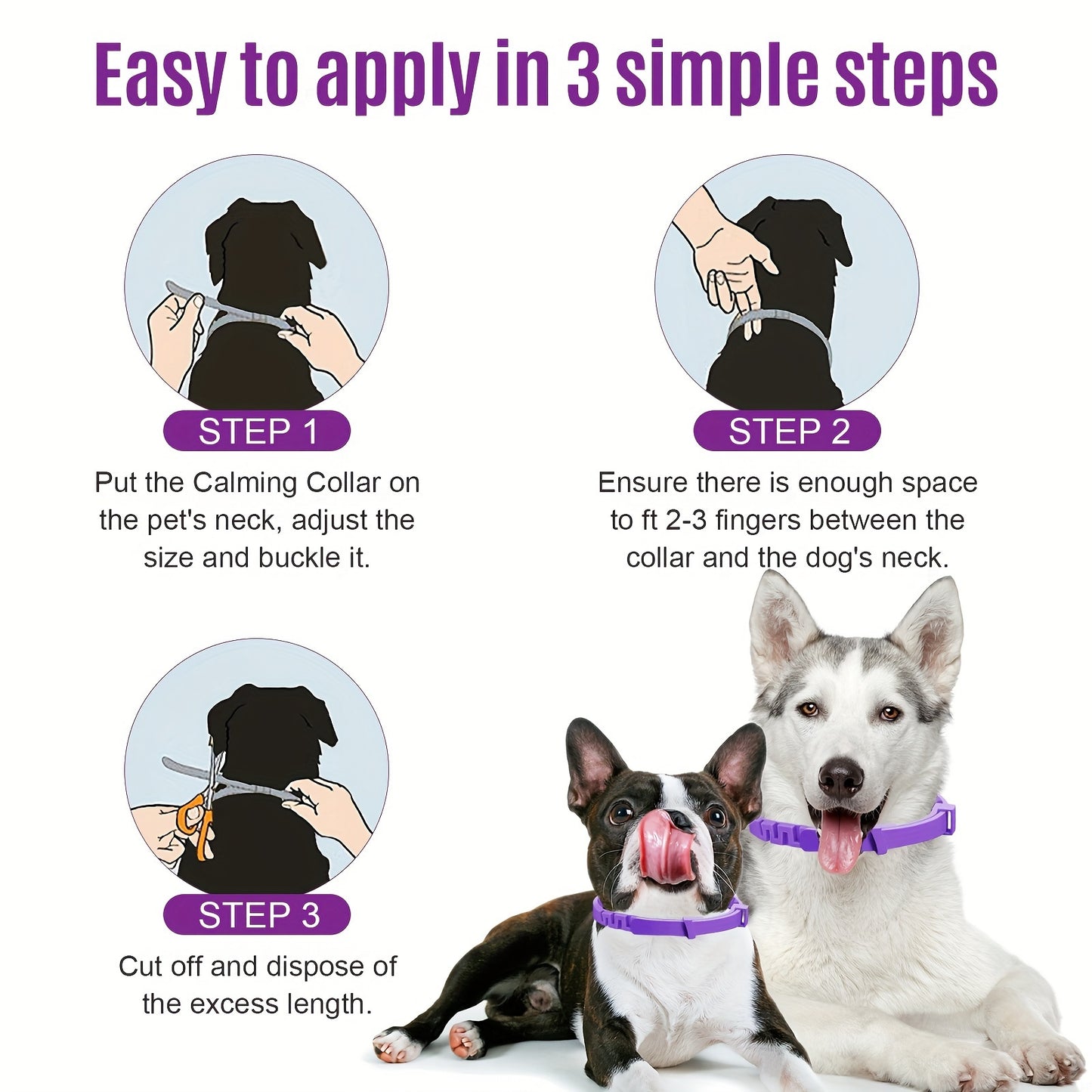Calming Pheromone Collar For Dogs Adjustable Four Pack Set