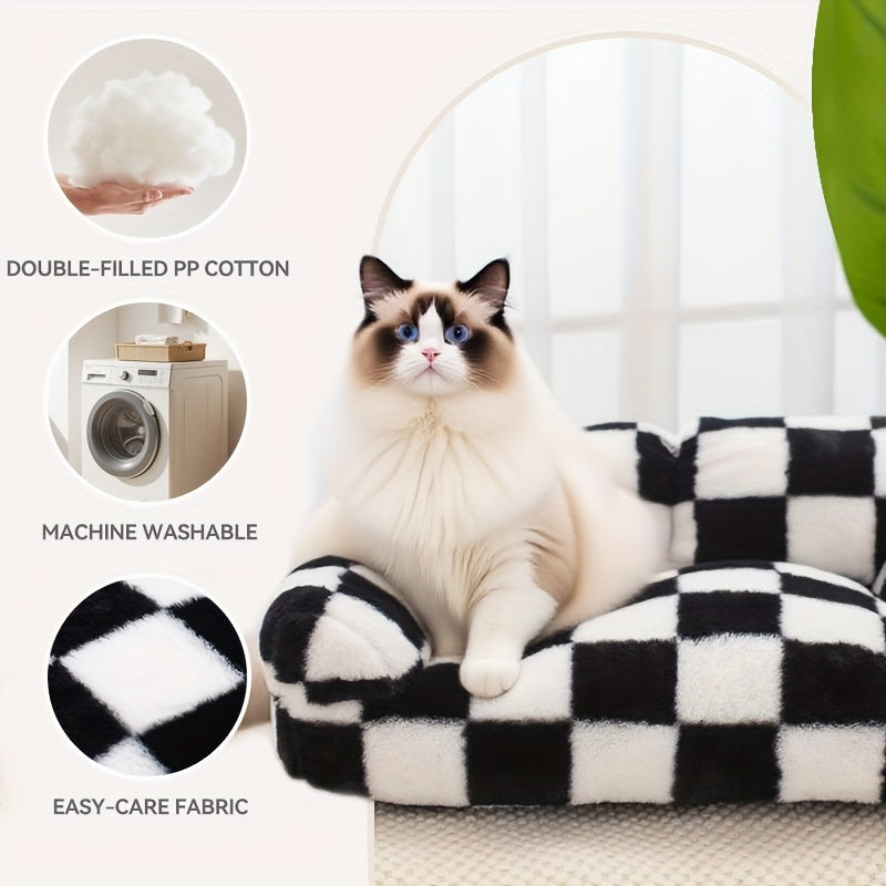 All Season Pet Sofa Bed Plush Cushioning For Cats And Dogs