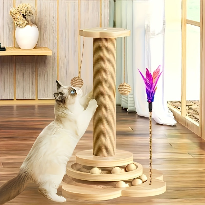 Natural Sisal Cat Scratching Pillar Toy for Happy Felines