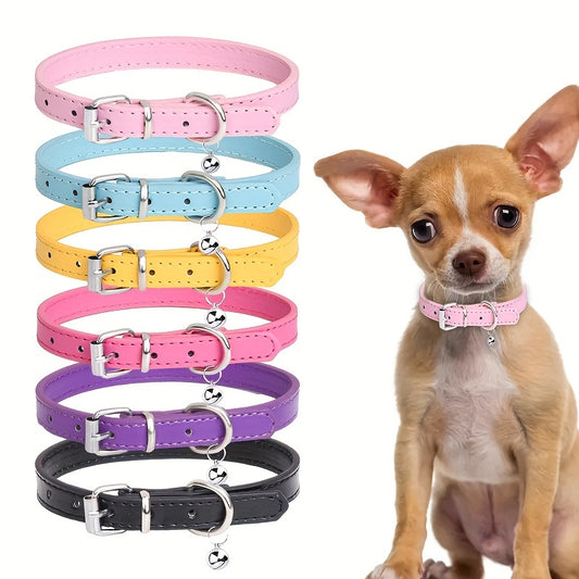 Adjustable Genuine Dog Collar with Durable Alloy Metal Buckle