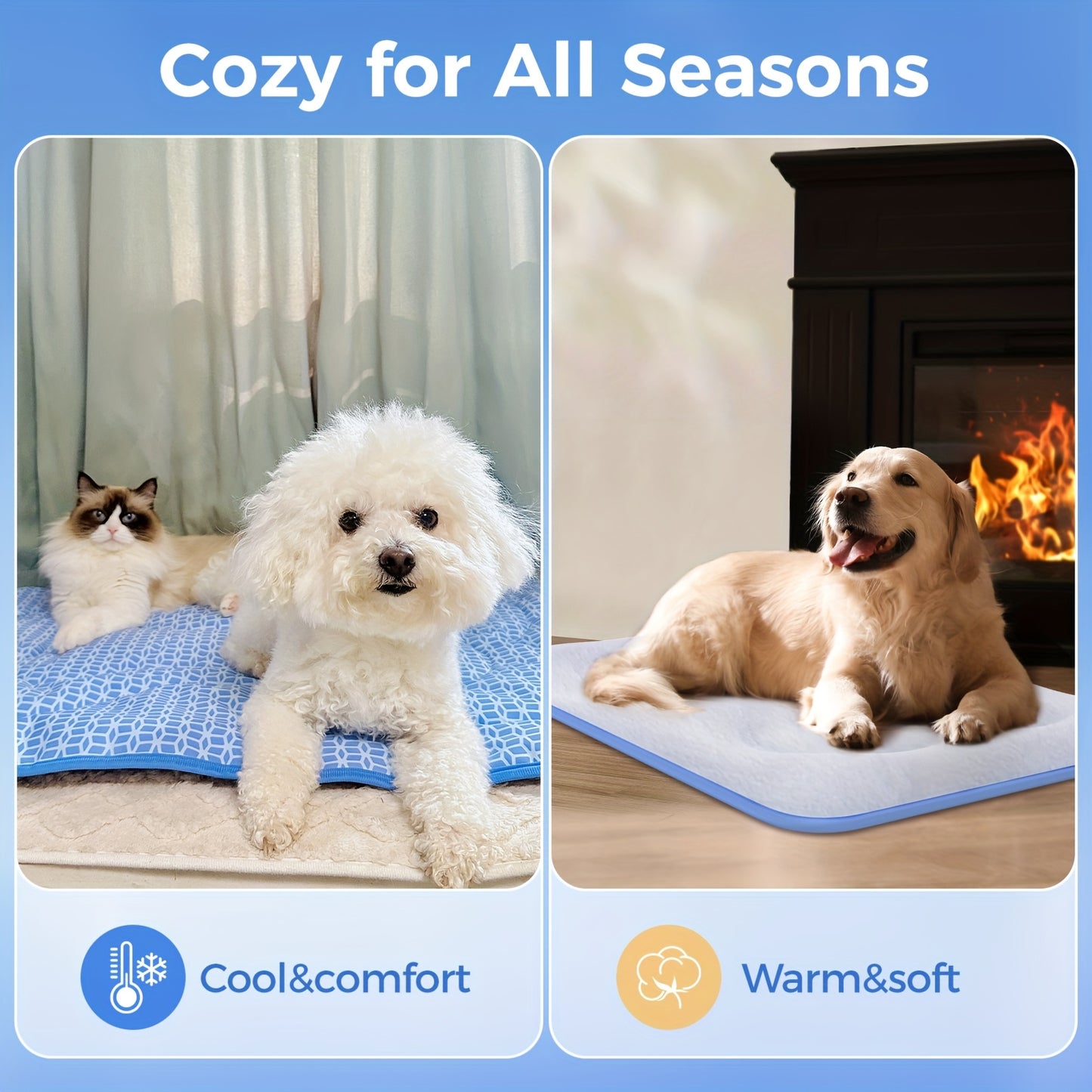 Summer Cooling Pet Mat for Cats and Small Dogs