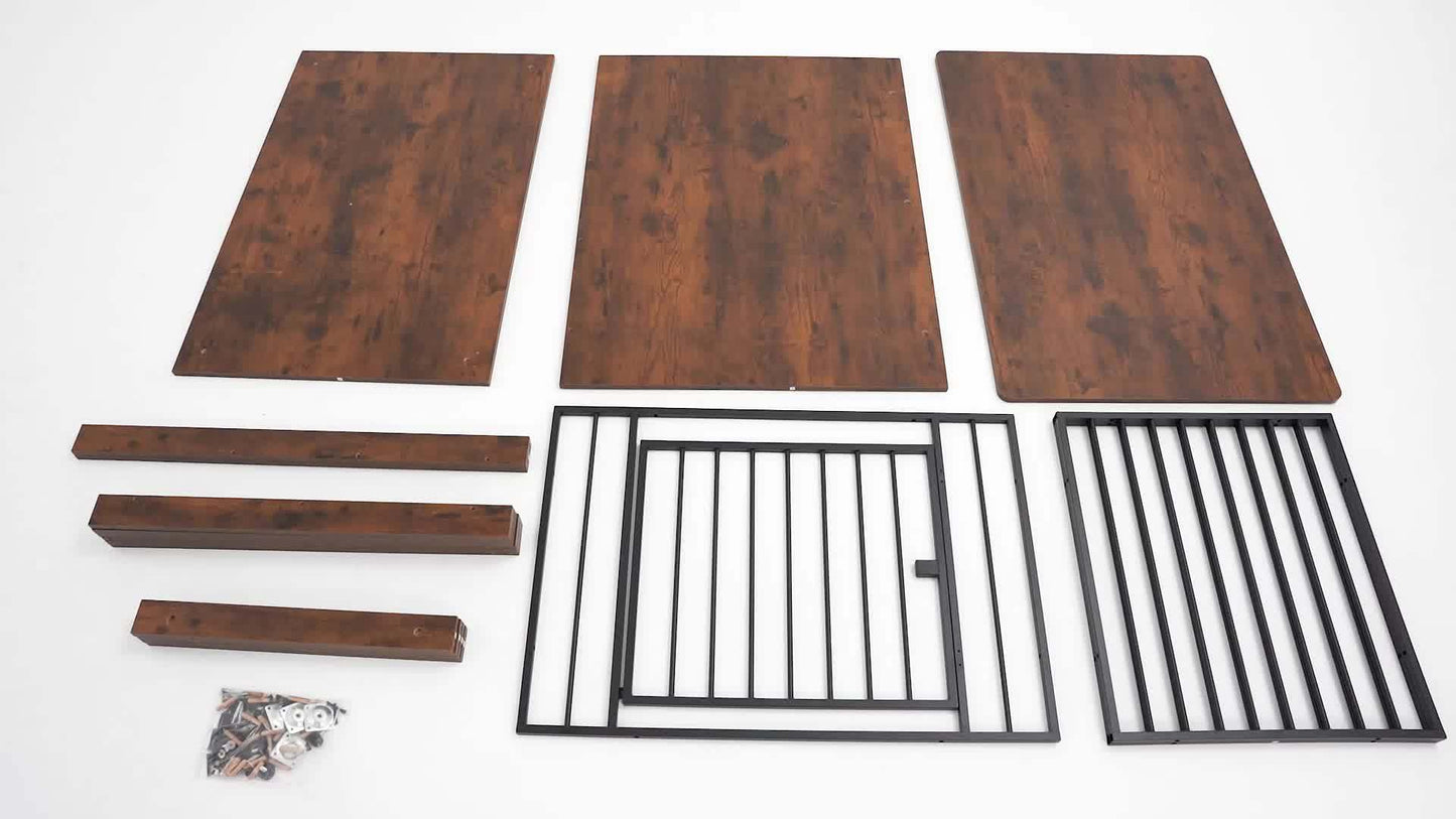 Modern Dog Crate Furniture and End Table Combination for Dogs