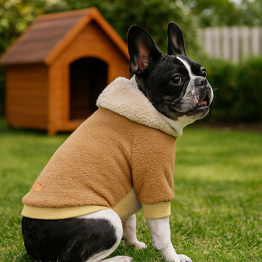 Fleece Lined Dog Hoodie for Small Medium Dogs and Cats