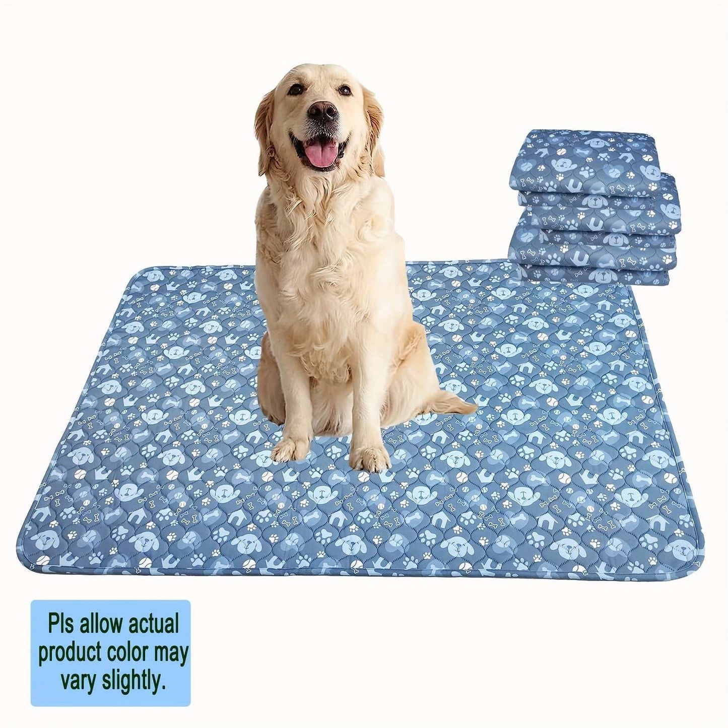 Pet Pee Pads, Washable And Reusable Dog Pee Pads, Absorbent Dog Bed Pad Mat With Non-Slip Bottom, Pet Potty Training Pad For Playpen, Crate And Floor