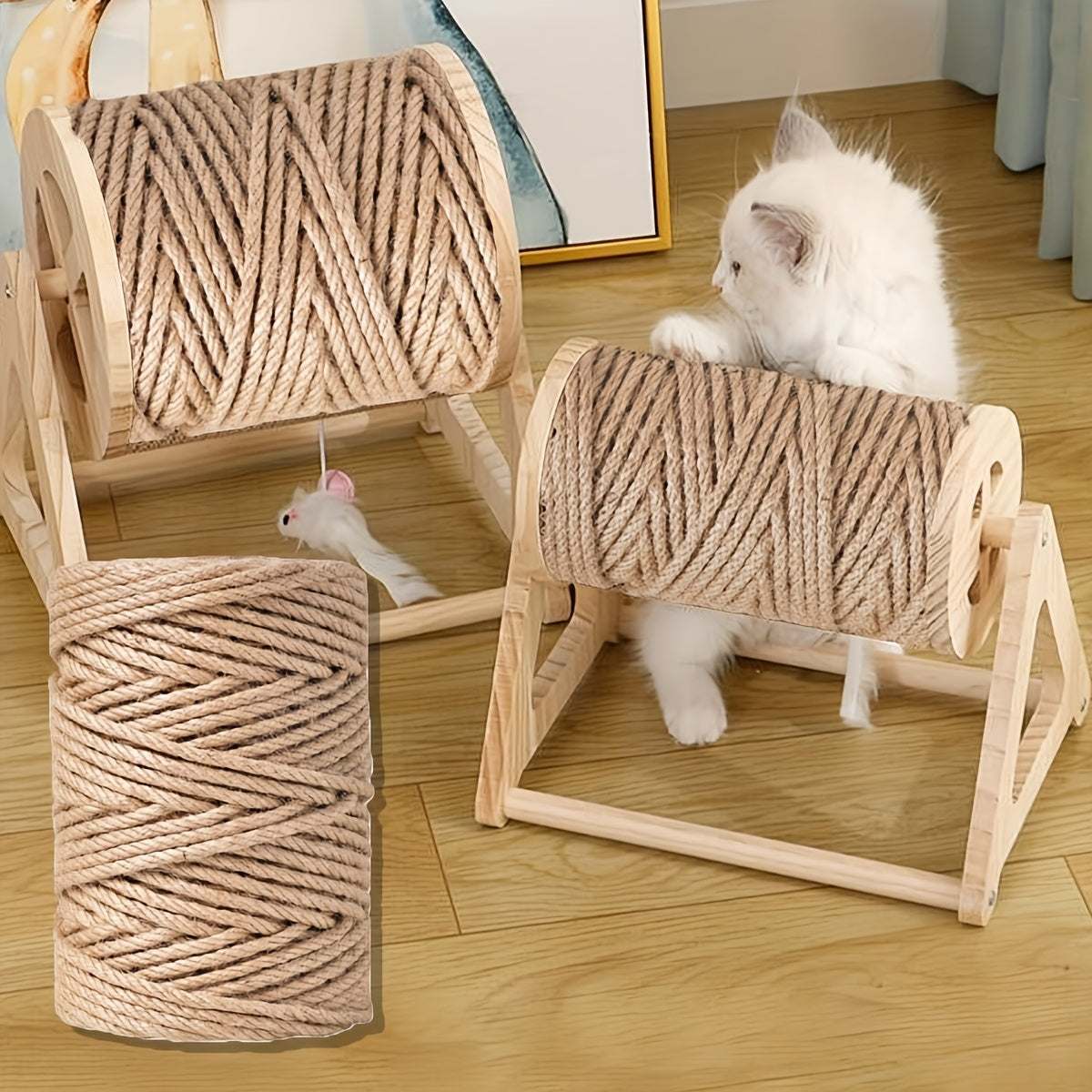 Cat Scratching Pole for Happy Cats | Durable Sisal Cat Scratch Post!!!
