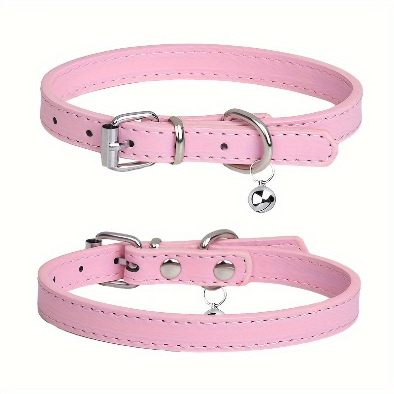 Adjustable Genuine Dog Collar with Durable Alloy Metal Buckle