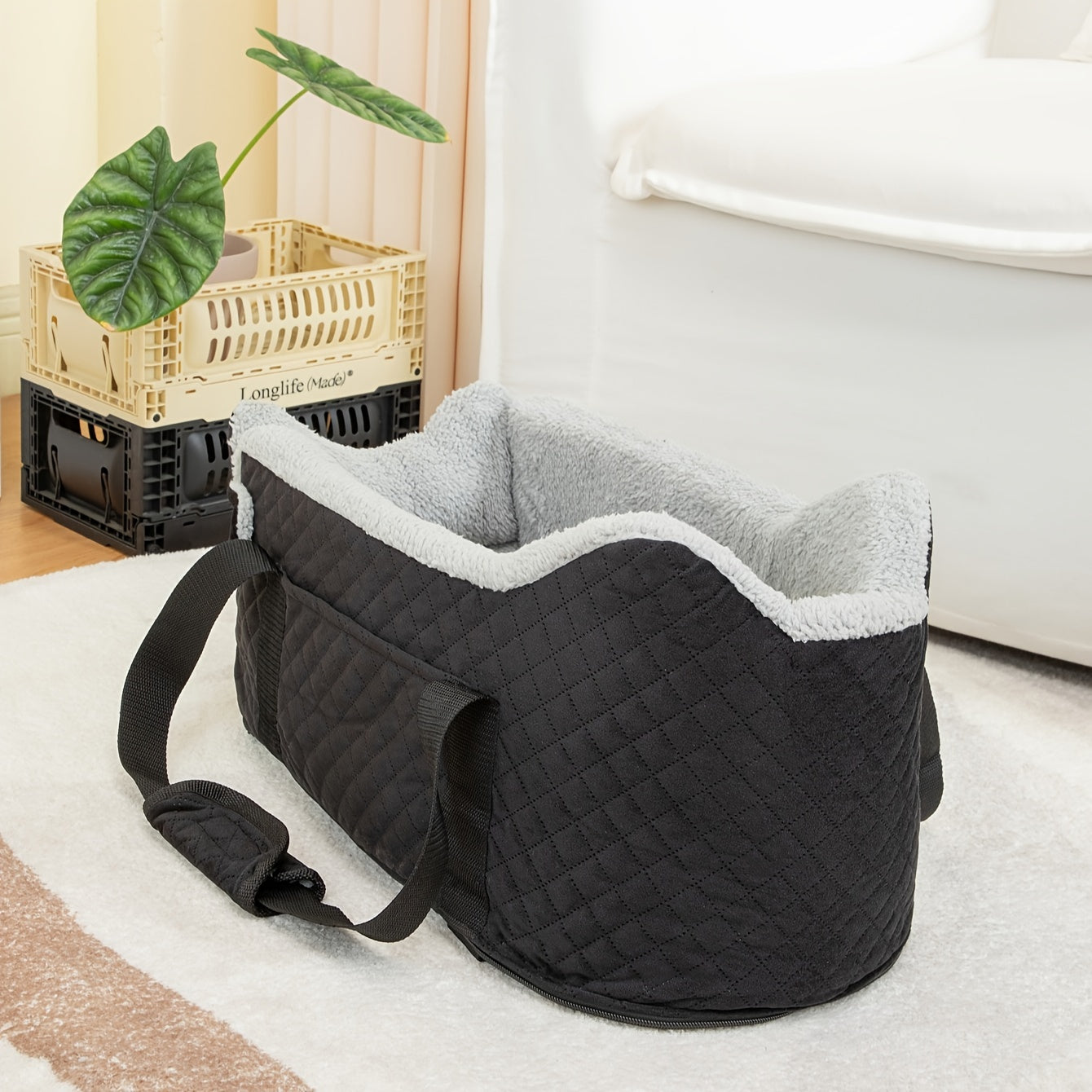 Ultimate Comfort Memory Foam Dog Booster Car Seat Elevated