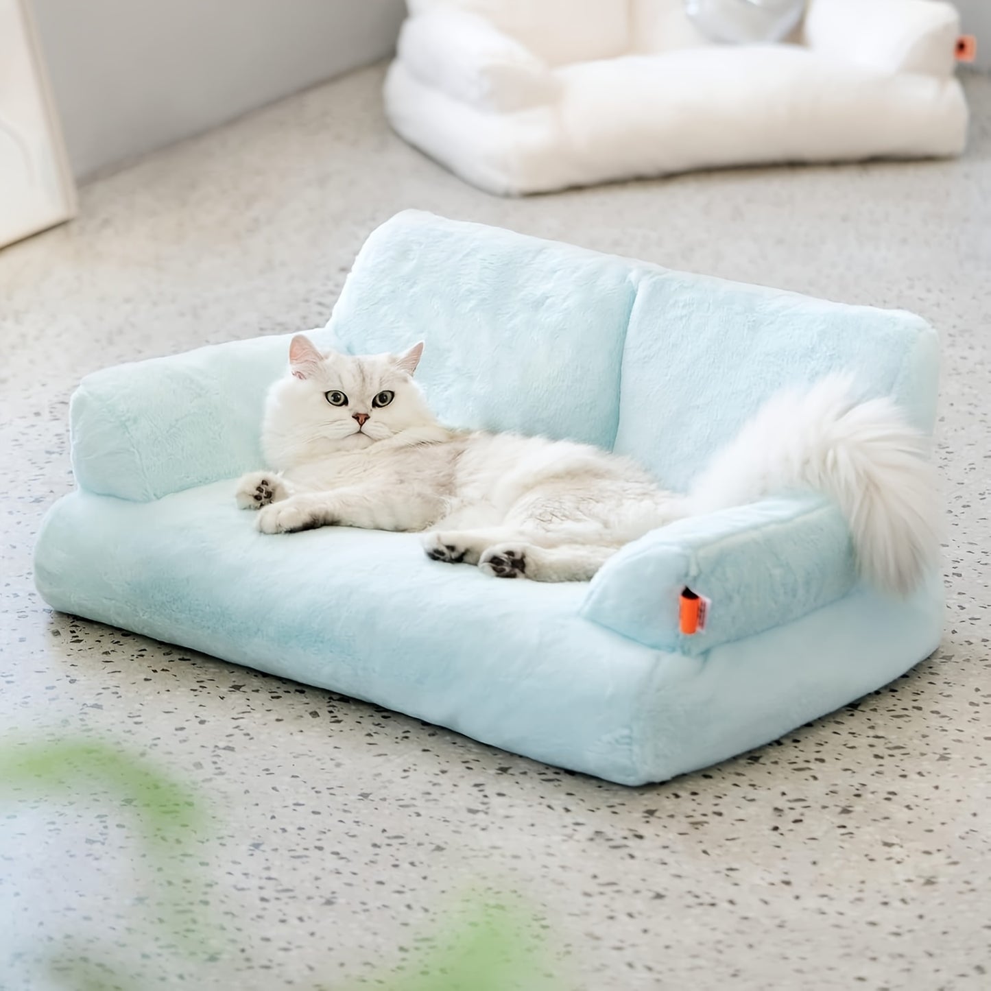 Fluffy Cat Bed Sofa for Large Cats and Kittens