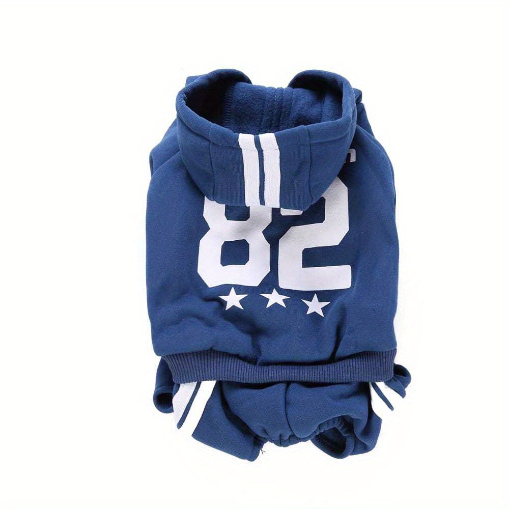 Mach Pet Hoodie Cats And Dogs Back Print Striped Bar