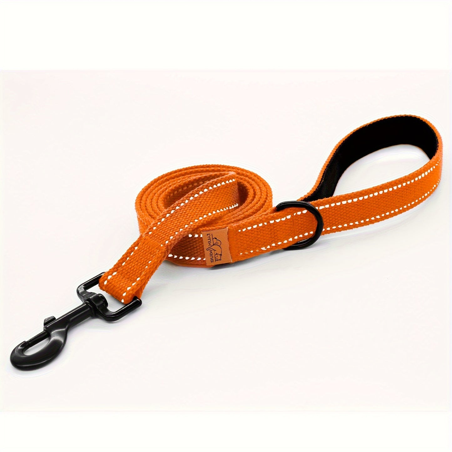Reflective Nylon Dog Leash with Padded Handle and Swivel Hook