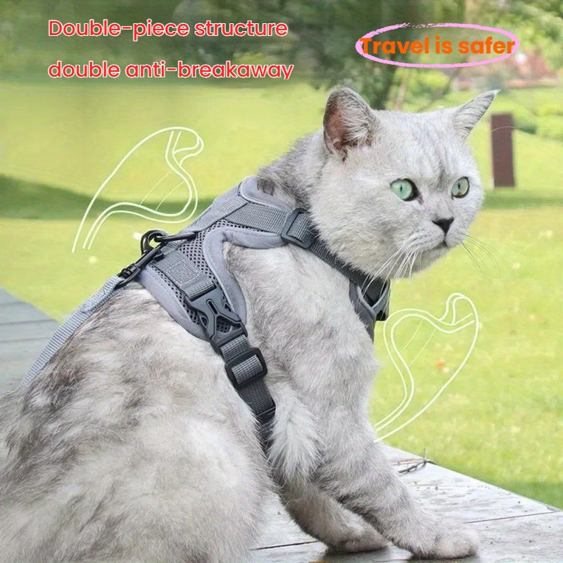 Escape-Proof Pet Vest Harness with Adjustable Leash for Pets