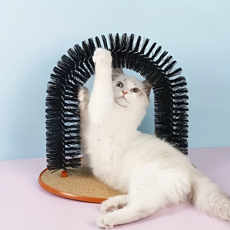 Herbal Infused Cat Arch Self Groomer Scratcher Nonslip Base