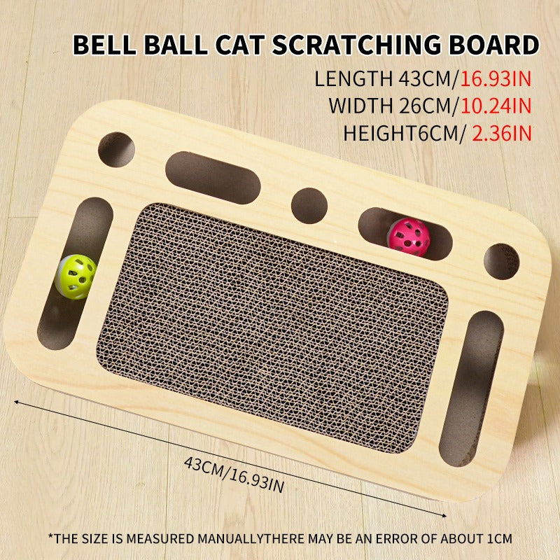 Vivicreate Cat Scratching Pad with Interactive Ball Track Toy
