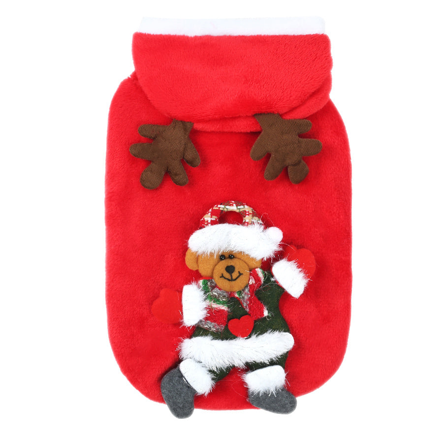 Cozy Flannel Hooded Dog Sweater Jacket All Season For Pets