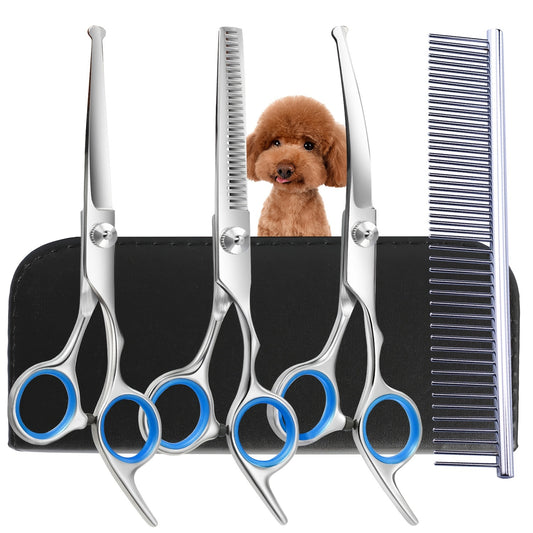 7-Pack Dog Grooming Scissors Set for Perfect Pet Care