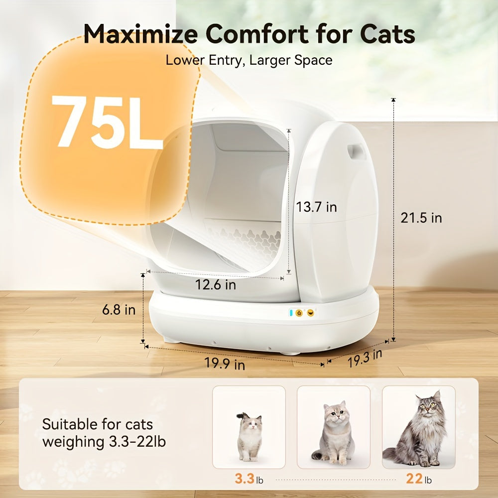 MeoWant Self Cleaning Smart Cat Litter Box With App Control