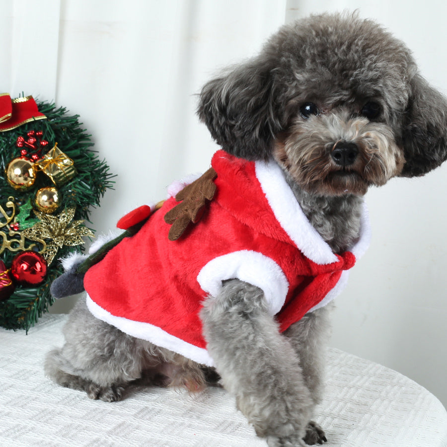 Cozy Flannel Hooded Dog Sweater Jacket All Season For Pets