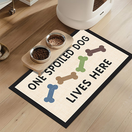 Absorbent Non-Slip Dog Feeding Mat for Food and Water