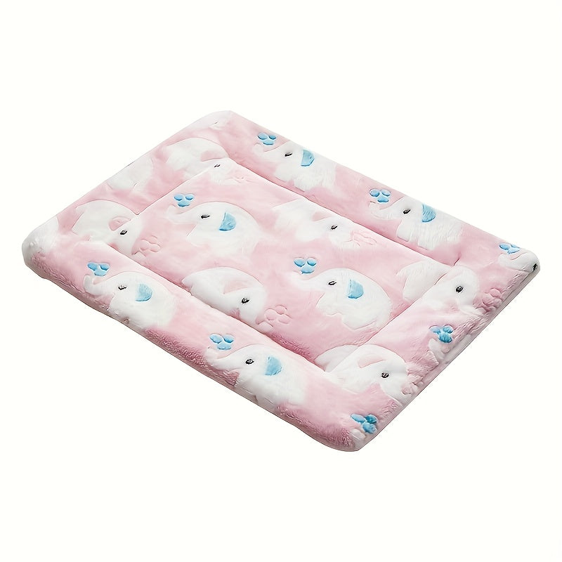Ultra Soft Polyester Velvet Cartoon Animal Pattern Dog Mat