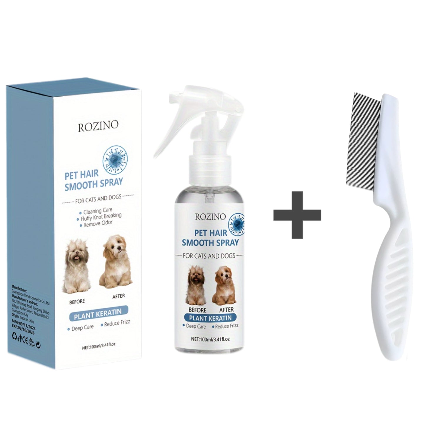 Two In One Pet Hair And Flea Care System Plant Based