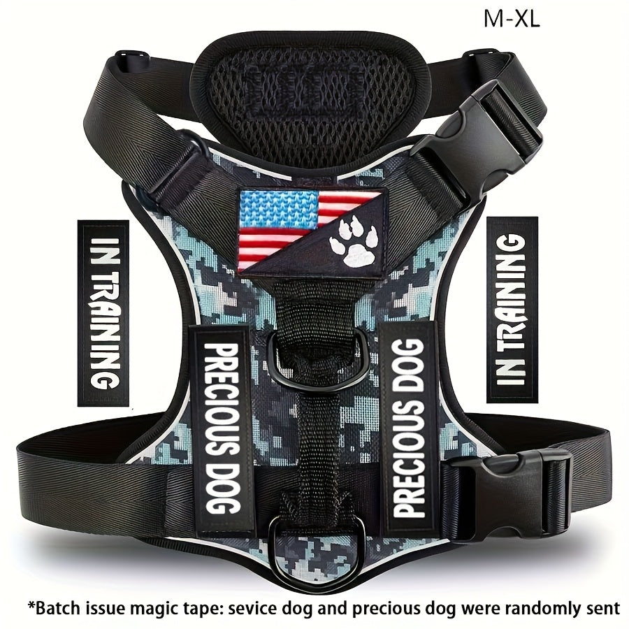 Reflective Dog Harness with Patches for Easy Control