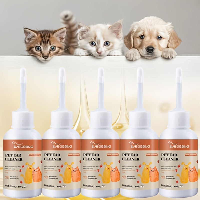 Pet Ear Cleaner Drops For Dogs And Cats Gentle Formula