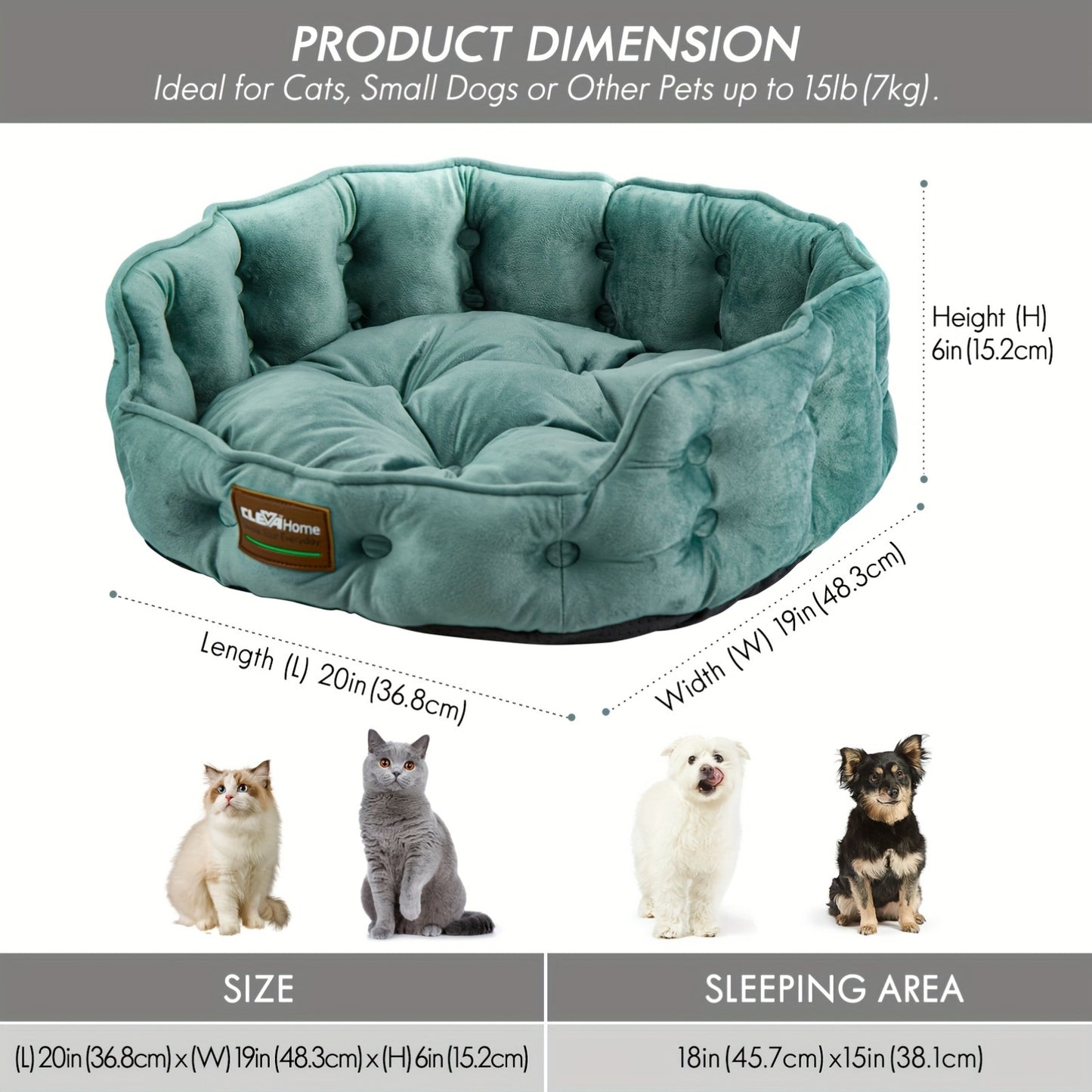 Cozy Round Pet Bed for Cats and Small Dogs