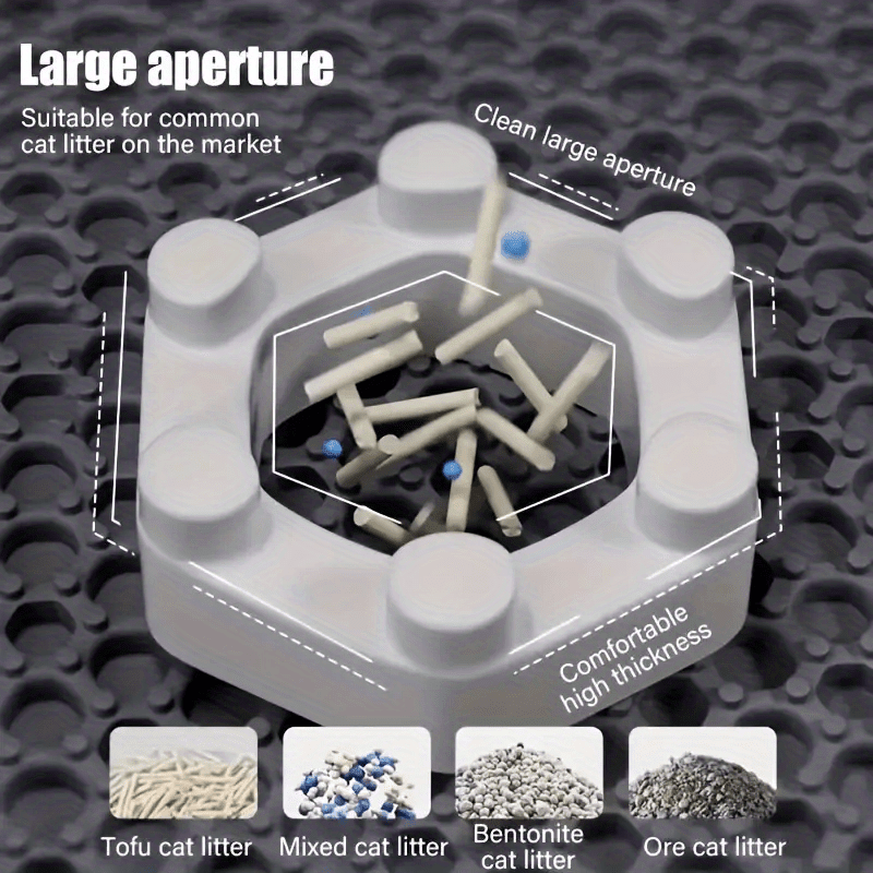 Honeycomb Cat Litter Mat EVA Non Slip Leakproof Easy Clean