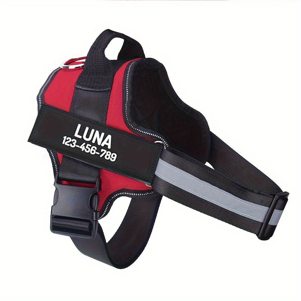 Customizable Heavy Duty No Pull Dog Harness with Personalized Details