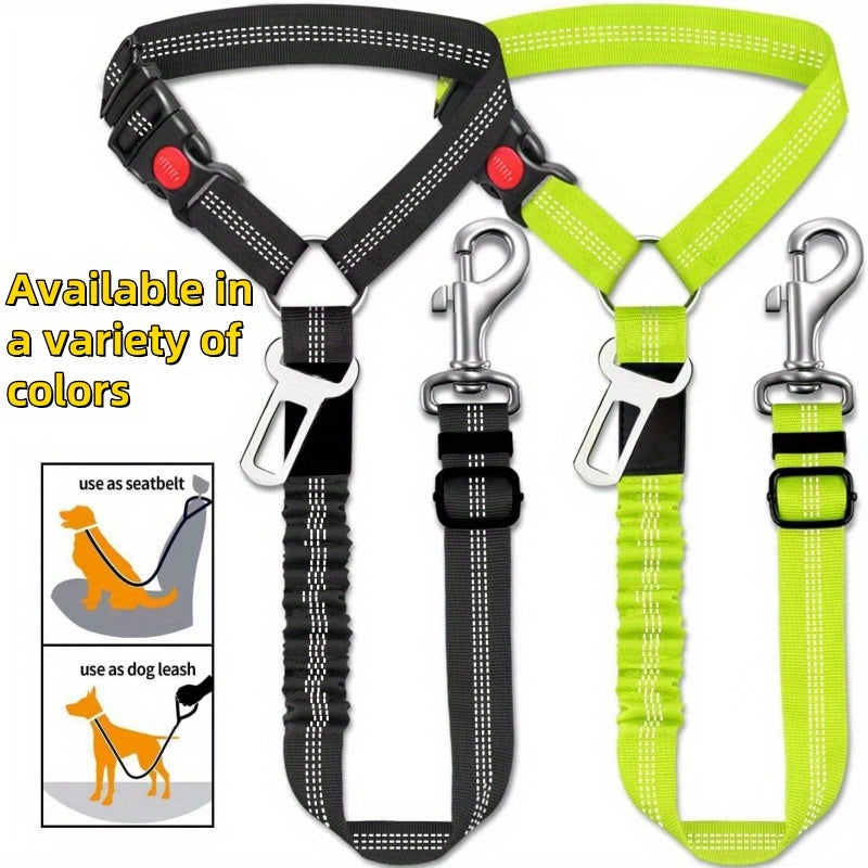 2 In 1 Heavy Duty Universal Dog Car Seat Belt Harness