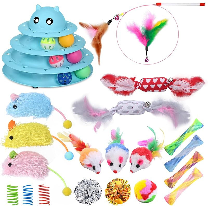 Upsky Cat Toys Roller Turntable Set for Indoor Cats