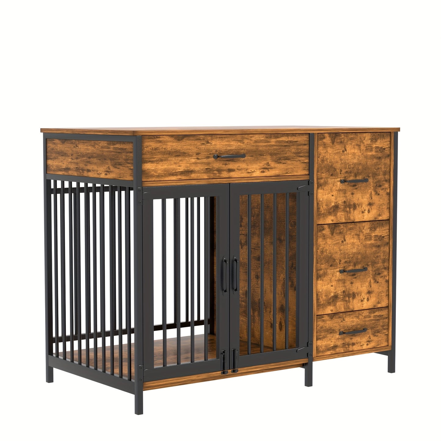 VECELO Dog Crate Furniture Indoor Kennel With Double Doors