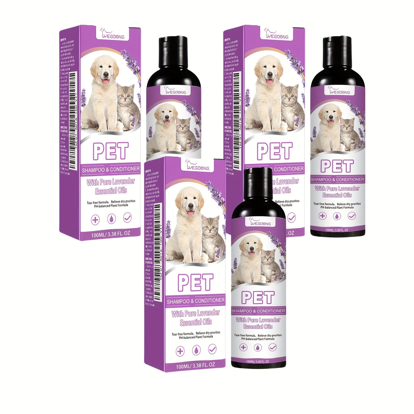 Gentle Lavender Chamomile Pet Shampoo and Conditioner for All Pets